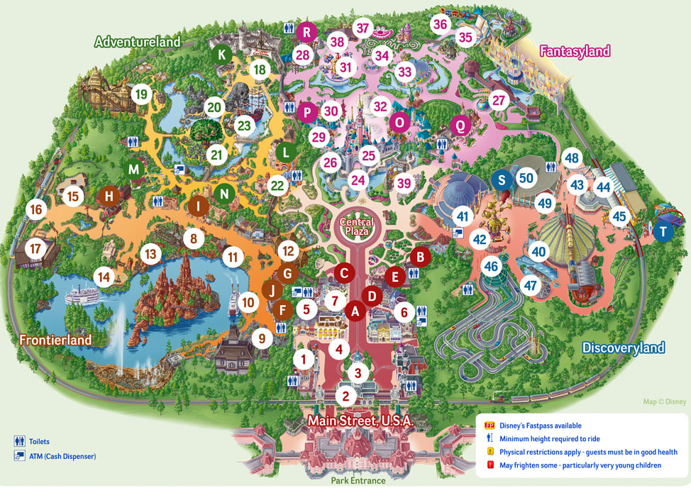 mappa disneyland paris park