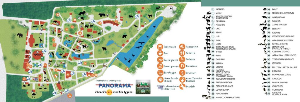 mappa zoo di pistoia