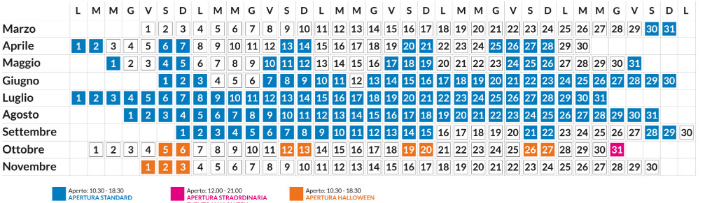 calendario aperture cavallino matto parco