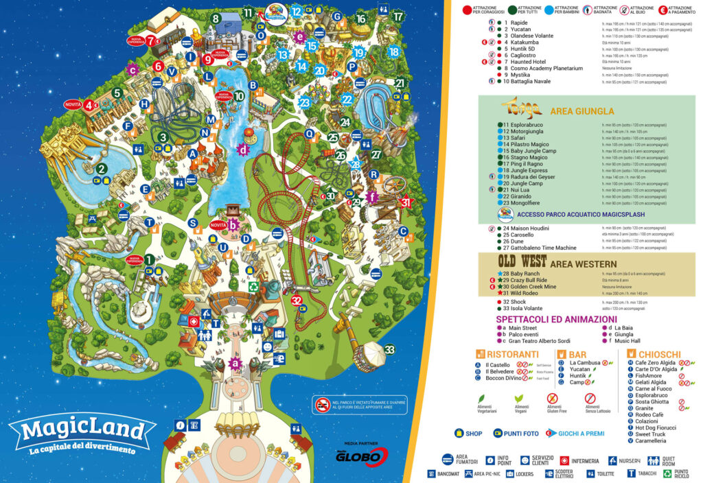 mappa parco magicland 2024